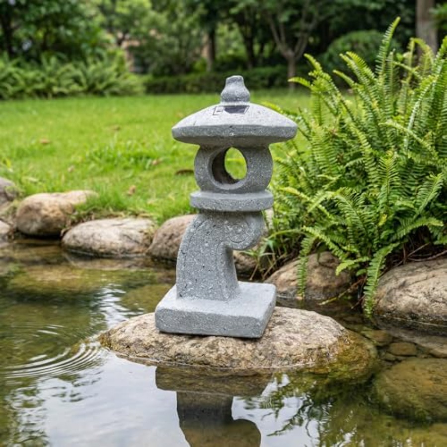 Outdoor Lighting Japan - Estátua de Jardim Pagode Zen Asiático