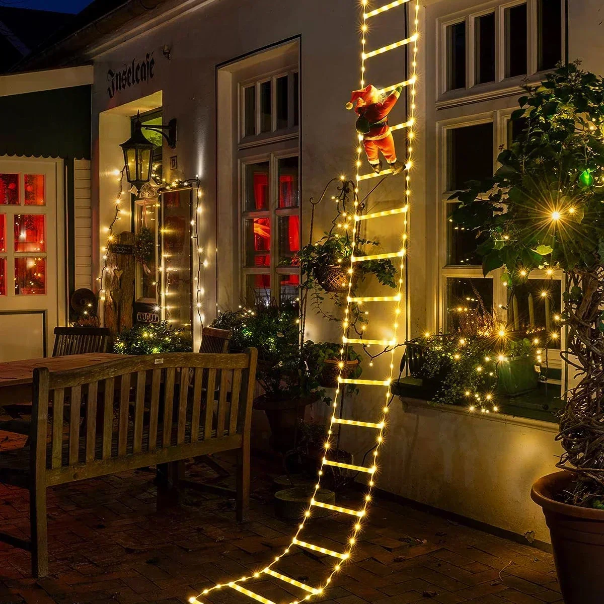 Outdoor Lighting Xmas - LED Ladder Light para Decoração de