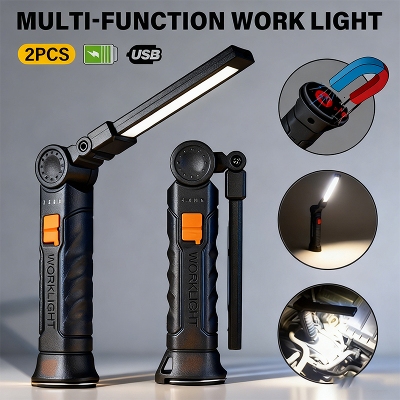 Outdoor Lighting Lamps - Lanterna led cob portátil usb recarregável