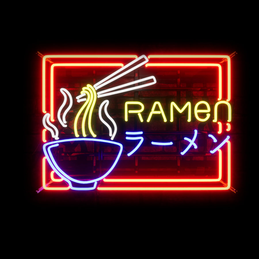 Outdoor Lighting Japan - Iconic Neon Sign Light, Ramen, Japão,
