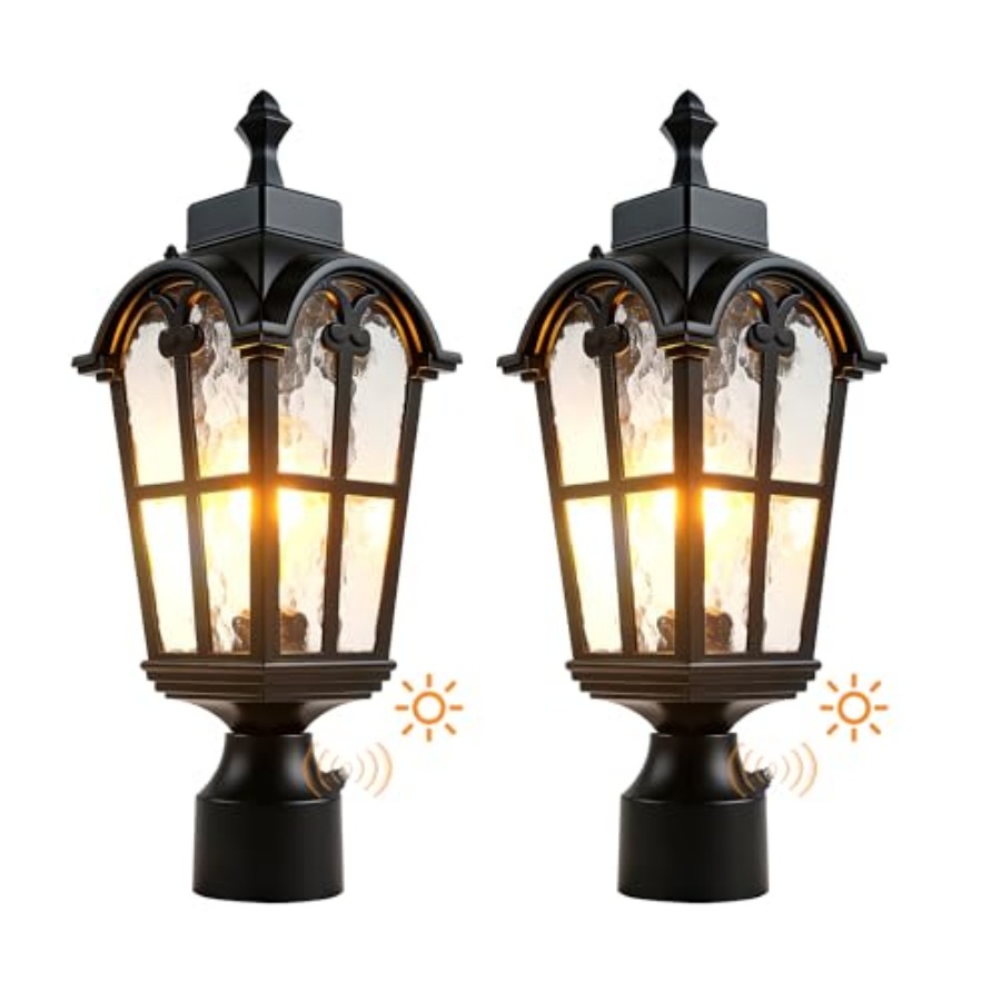 Outdoor Lighting Lamps - Luminárias de Poste Externas com Sensor,