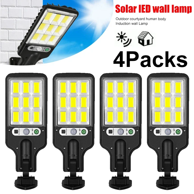 Outdoor Lighting Lamps - Lâmpada de Parede Solar LED Potente