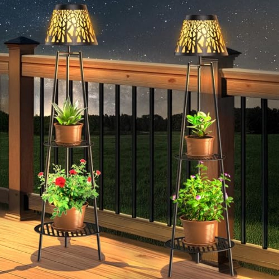 Outdoor Lighting Lamps - Conjunto de 2 Luminárias de Chão