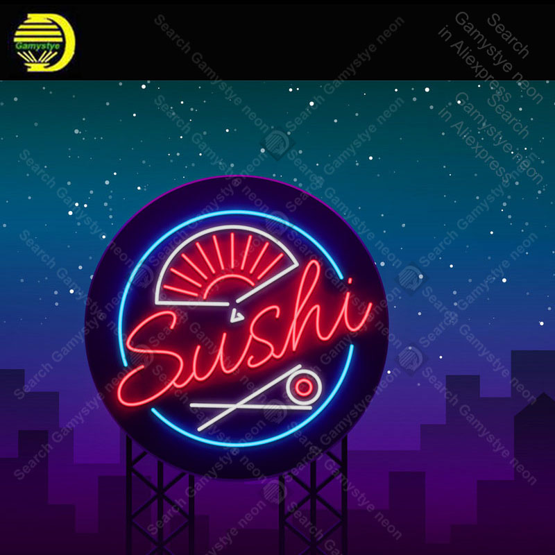 Outdoor Lighting Expressions - Sinal de néon para sushi logotipo