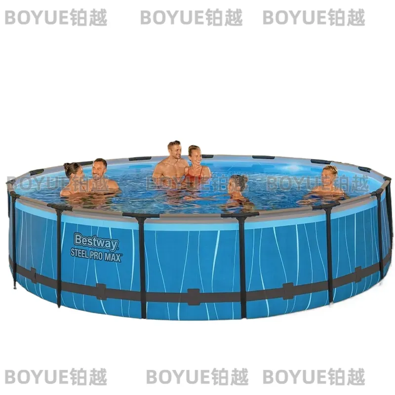 Outdoor Lighting Around Pool - Conjunto de Piscina Inflável com Estrutura