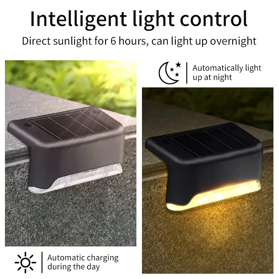 1-8 pacote led solar passo luz - Outdoor Lighting Zigbee avaliação e preço