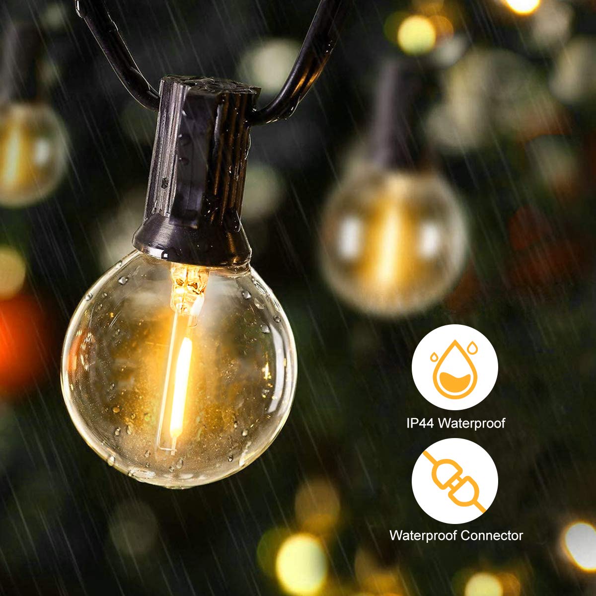 25ft 50ft g40 luzes de fadas a - Outdoor Lighting Socket avaliação e preço