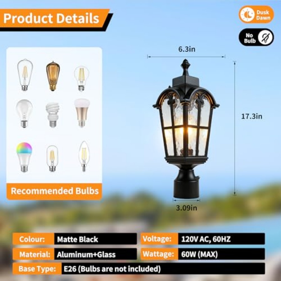 Luminárias de Poste Externas c - Outdoor Lighting Lamps avaliação e preço