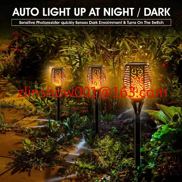 96led decoração de jardim ao a - Fire Torch Solar avaliação e preço