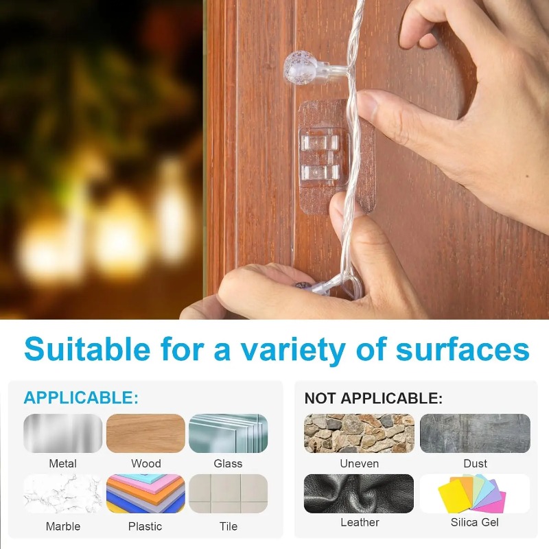 10-100PCS Clipes para Luzes de - Outdoor Lighting Xmas avaliação e preço