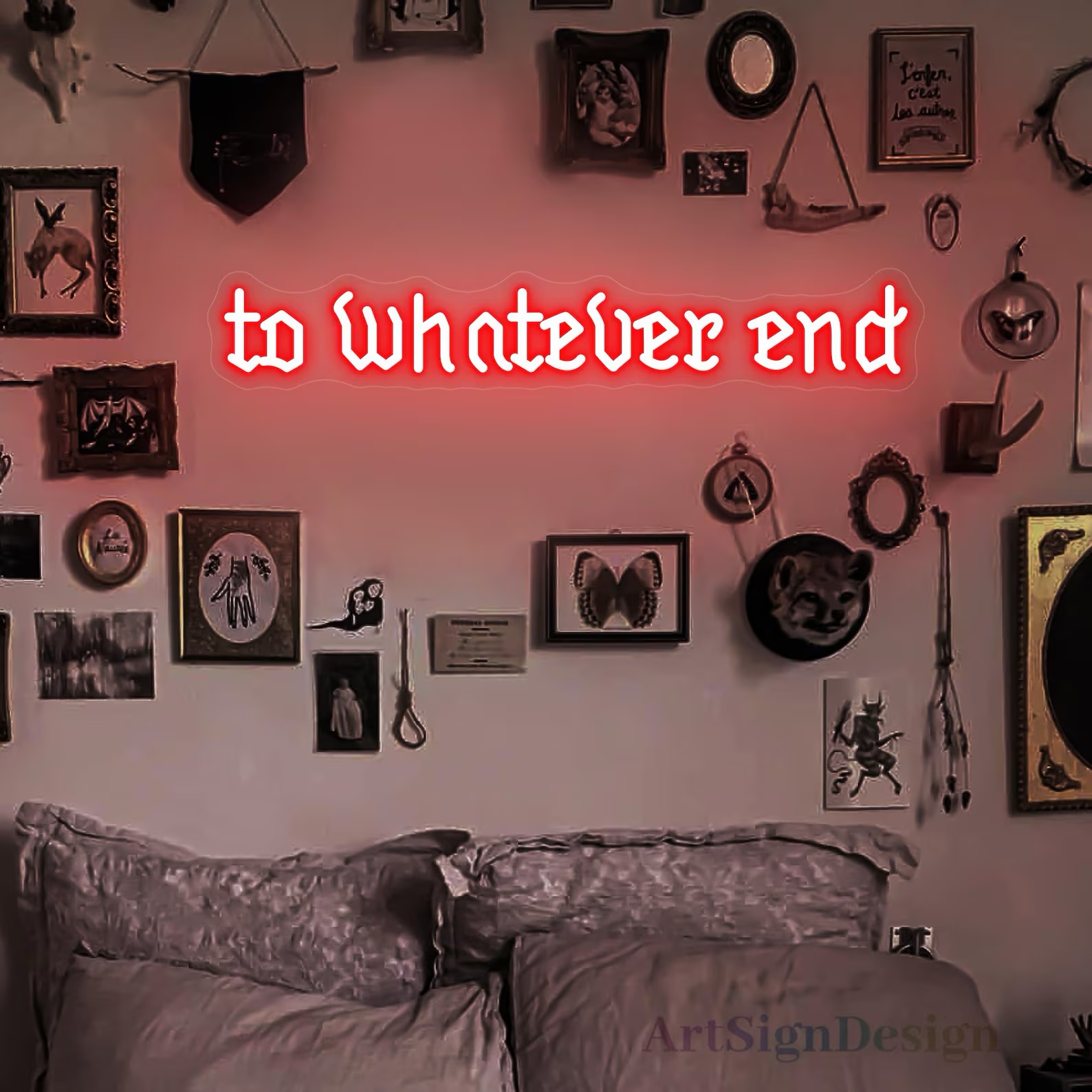 Letreiro Neon 'To Whatever End - Outdoor Lighting Quotes avaliação e preço
