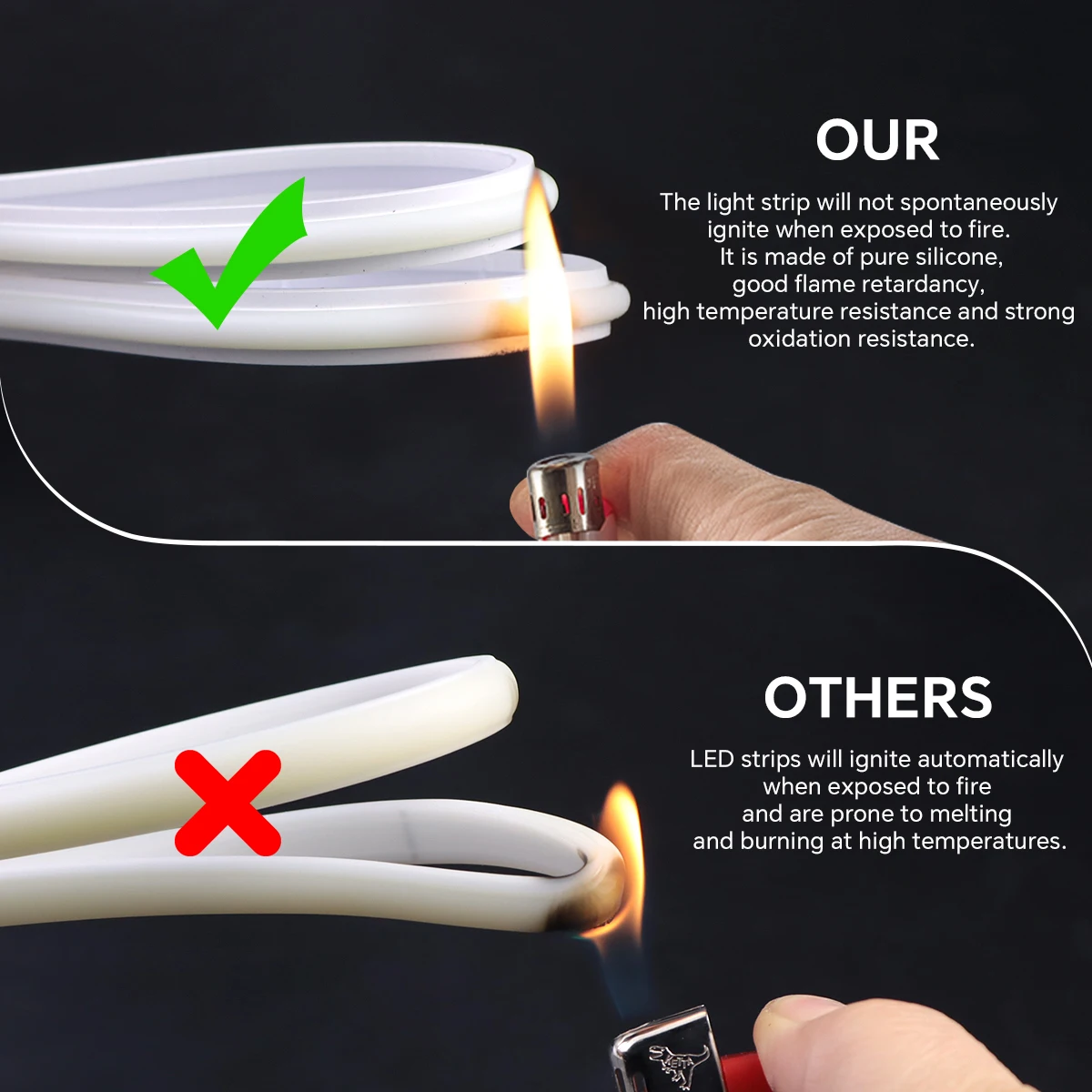 Tubo de luz de silicone real 2 - Outdoor Lighting Youtube avaliação e preço