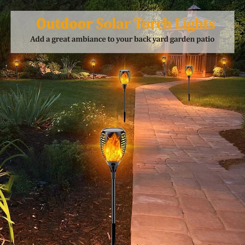96 LED Luzes de tocha solar ao - Fire Torch Solar avaliação e preço