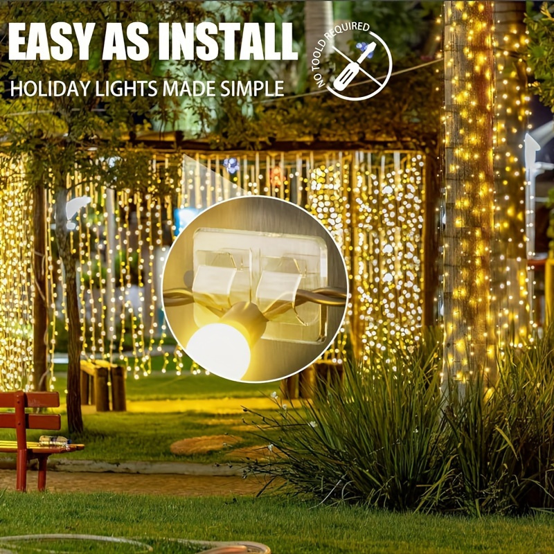 Ganchos para luzes de corda ex - Outdoor Lighting Xmas avaliação e preço