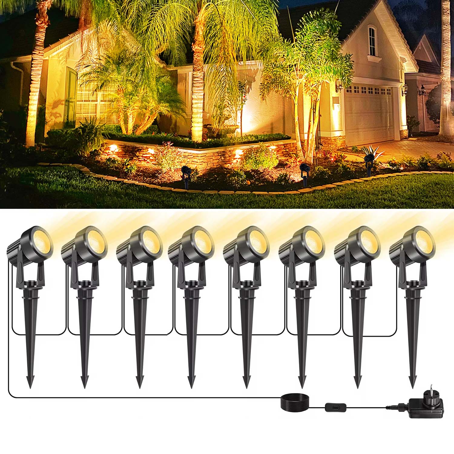 4/6/8leds 3000k holofote ao ar - Outdoor Lighting Low Voltage avaliação e preço