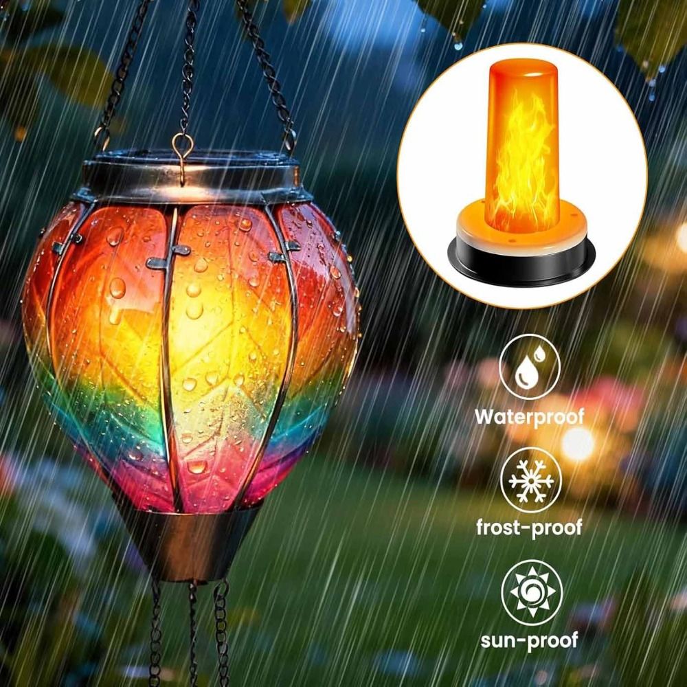 Lanterna Solar Realista com Ch - Fire Torch Solar avaliação e preço