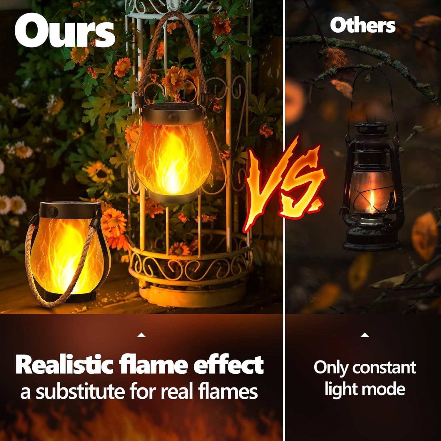 Lanterna Solar Suspensa com Ef - Fire Torch Solar avaliação e preço