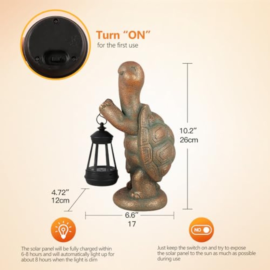 Estátua de Tartaruga Solar par - Outdoor Lighting Japan avaliação e preço