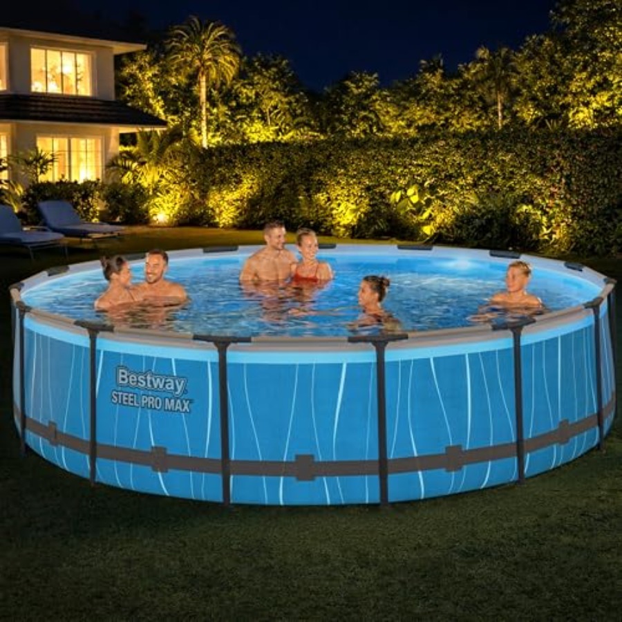 Piscina acima do solo de 15' x - Outdoor Lighting Around Pool avaliação e preço