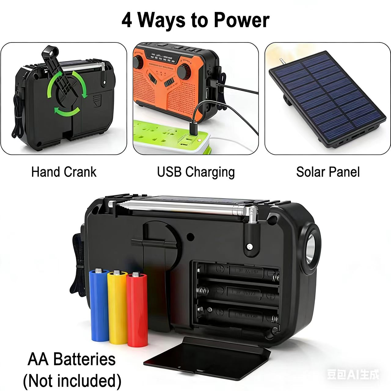 Rádio Solar Portátil AM/FM com - Fire Torch Solar avaliação e preço