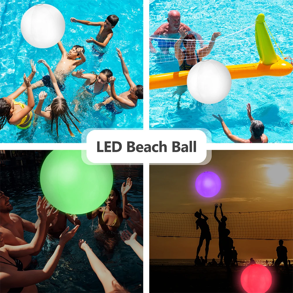 Bola de Praia Inflável com LED - Outdoor Lighting Around Pool avaliação e preço